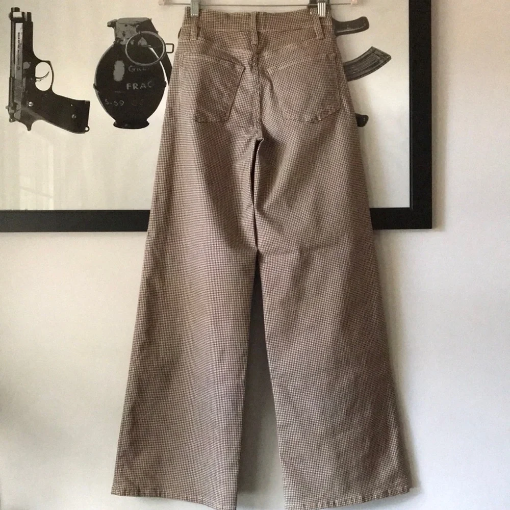 Frame Denim Brown Houndstooth Flare Jeans - Picture 4 of 16